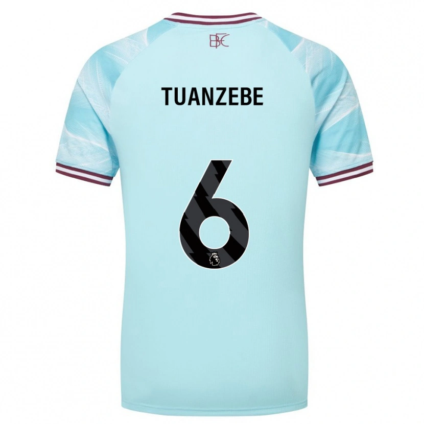 Danxen Męski Axel Tuanzebe #6 Błękitno-Burgundowy Wyjazdowa Koszulka 2025/26 Koszulki Klubowe