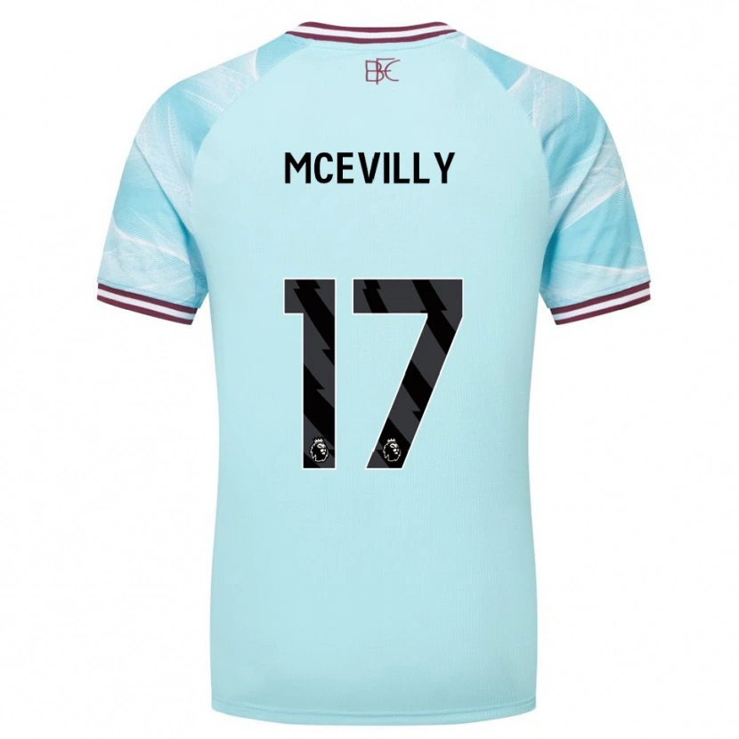 Danxen Męski Jack Mcevilly #17 Błękitno-Burgundowy Wyjazdowa Koszulka 2025/26 Koszulki Klubowe