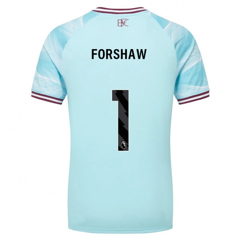Danxen Męski Lewis Forshaw #1 Błękitno-Burgundowy Wyjazdowa Koszulka 2025/26 Koszulki Klubowe