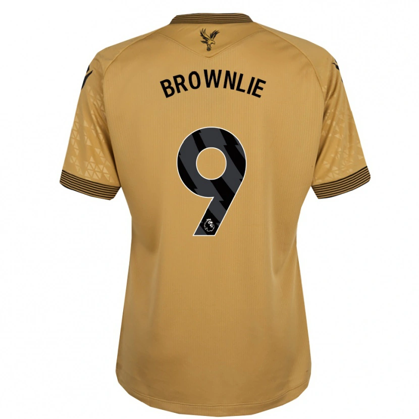 Danxen Męski Rylan Brownlie #9 Złoto-Czarny Wyjazdowa Koszulka 2025/26 Koszulki Klubowe