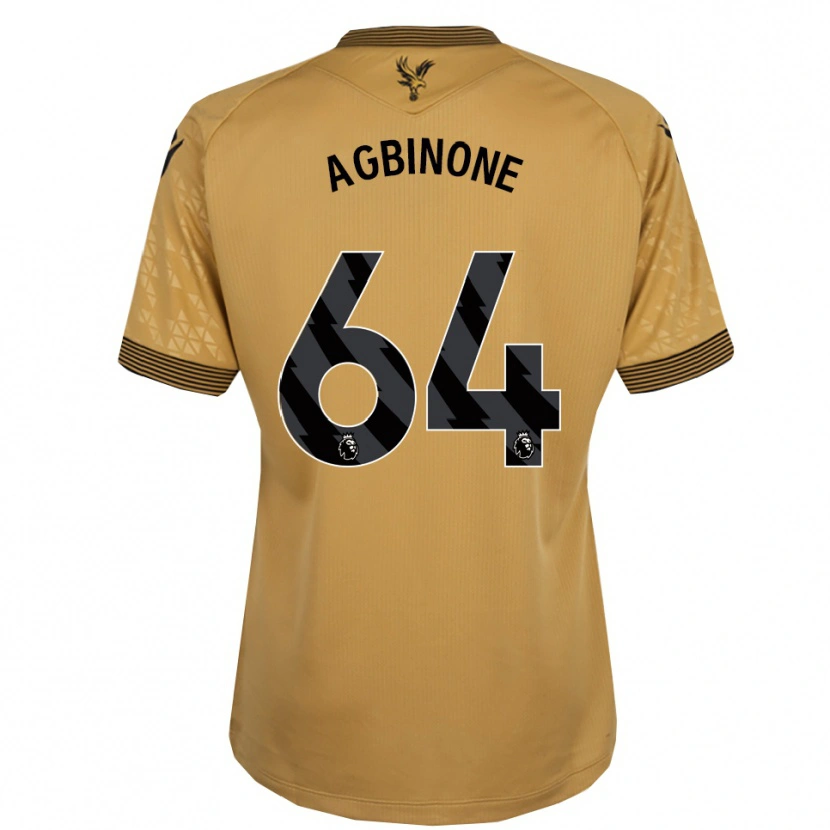 Danxen Męski Asher Agbinone #64 Złoto-Czarny Wyjazdowa Koszulka 2025/26 Koszulki Klubowe
