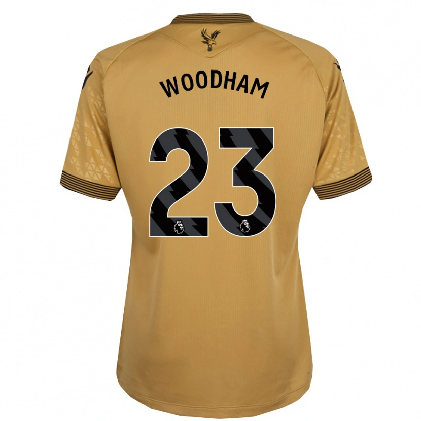 Danxen Męski Lily Woodham #23 Złoto-Czarny Wyjazdowa Koszulka 2025/26 Koszulki Klubowe