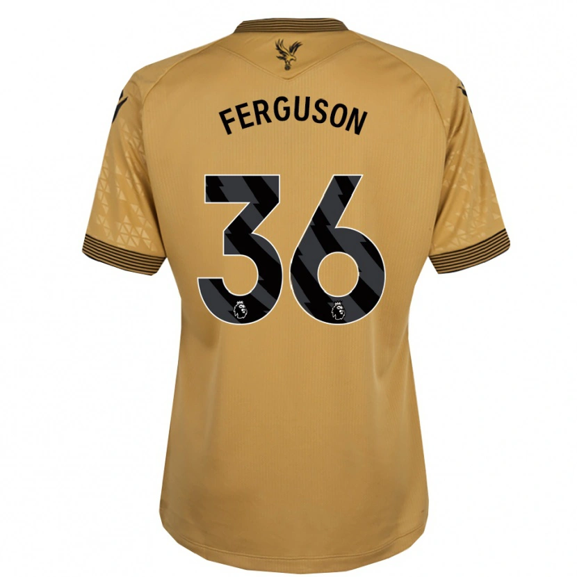 Danxen Męski Nathan Ferguson #36 Złoto-Czarny Wyjazdowa Koszulka 2025/26 Koszulki Klubowe