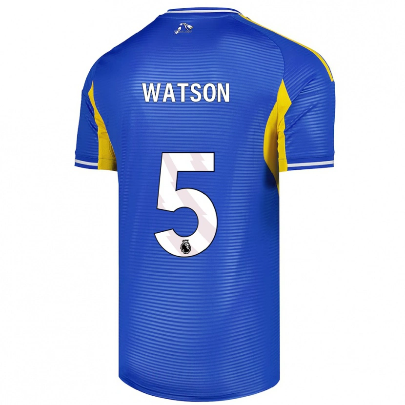 Danxen Męski Jacob Watson #5 Niebiesko-Żółty Wyjazdowa Koszulka 2025/26 Koszulki Klubowe