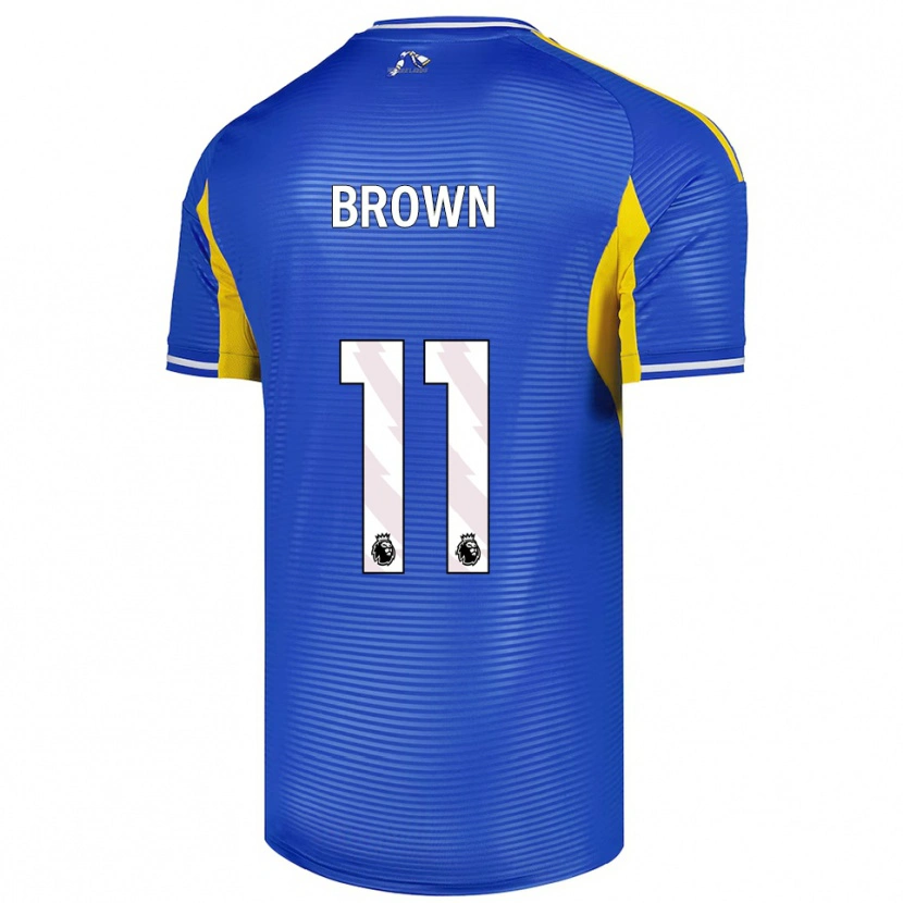 Danxen Męski Abbie Brown #11 Niebiesko-Żółty Wyjazdowa Koszulka 2025/26 Koszulki Klubowe