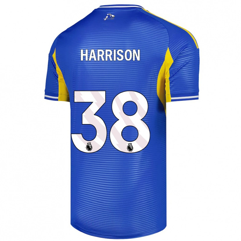 Danxen Męski Jack Harrison #38 Niebiesko-Żółty Wyjazdowa Koszulka 2025/26 Koszulki Klubowe