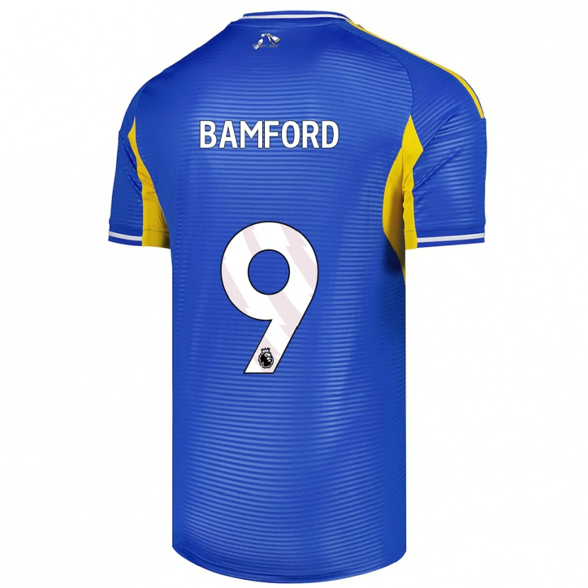 Danxen Męski Patrick Bamford #9 Niebiesko-Żółty Wyjazdowa Koszulka 2025/26 Koszulki Klubowe