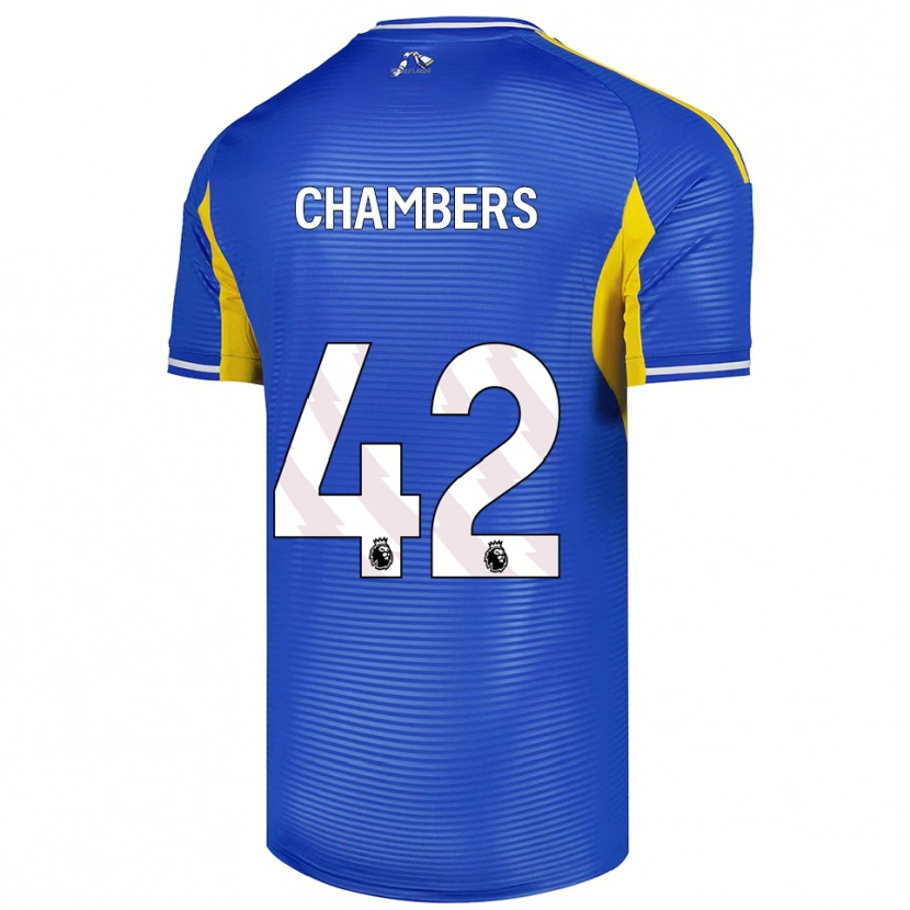 Danxen Męski Sam Chambers #42 Niebiesko-Żółty Wyjazdowa Koszulka 2025/26 Koszulki Klubowe