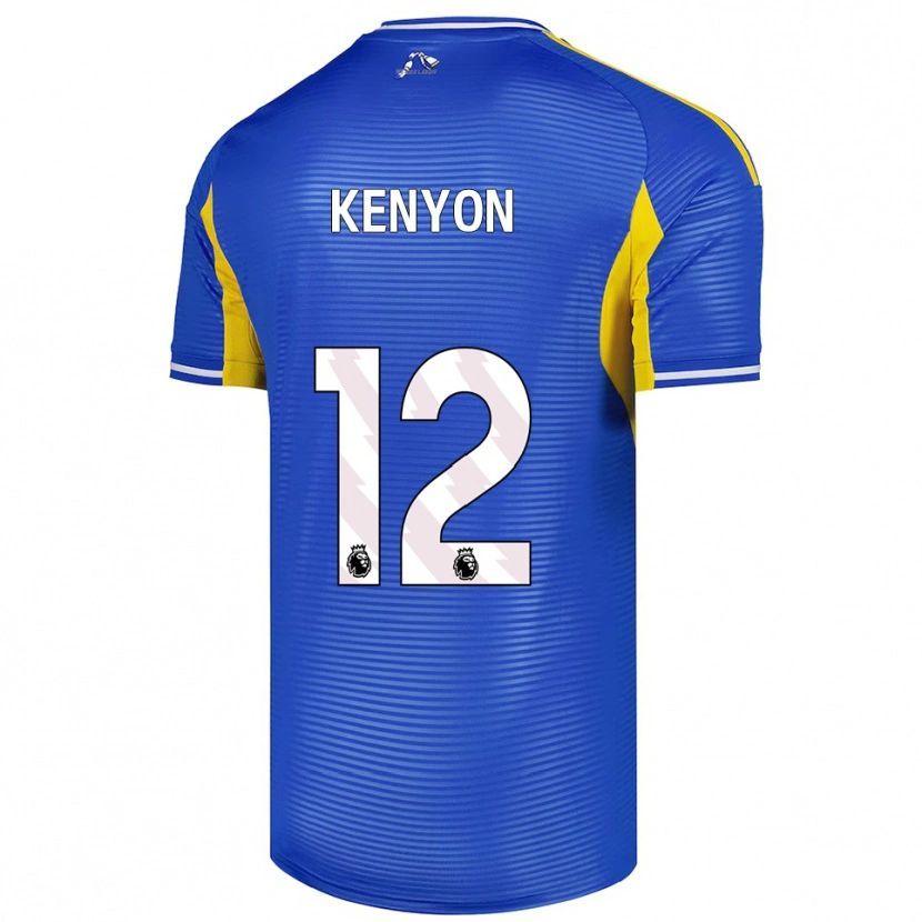 Danxen Męski George Kenyon #12 Niebiesko-Żółty Wyjazdowa Koszulka 2025/26 Koszulki Klubowe