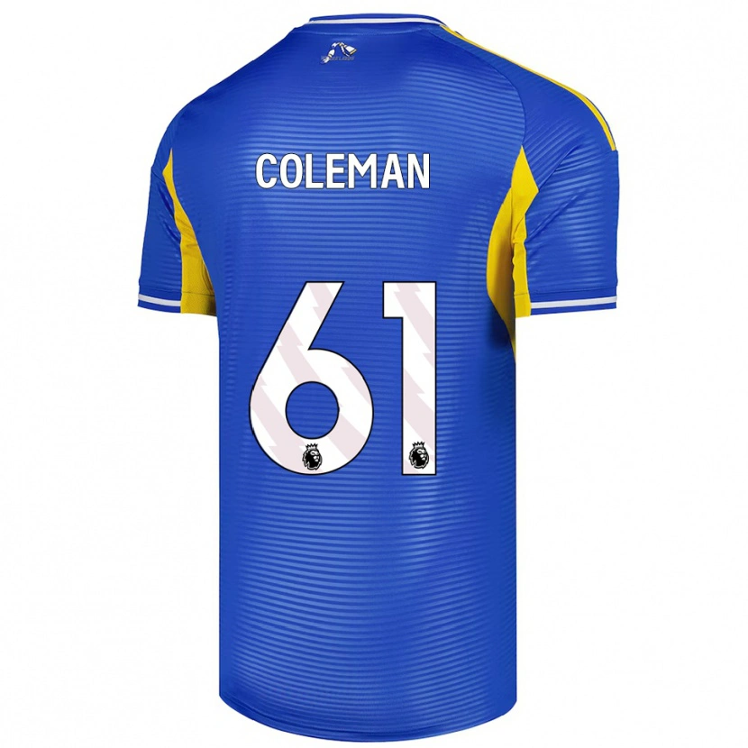 Danxen Męski Cian Coleman #61 Niebiesko-Żółty Wyjazdowa Koszulka 2025/26 Koszulki Klubowe