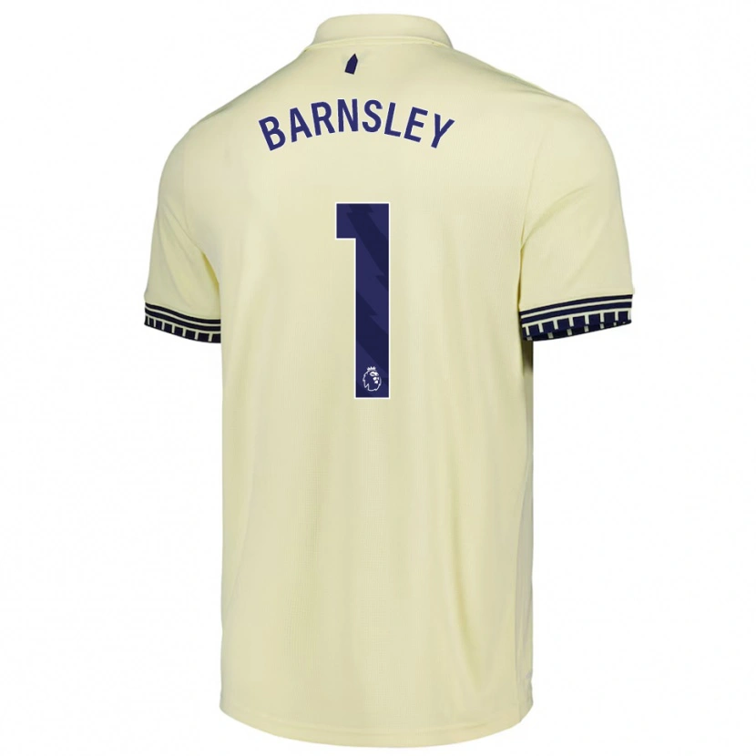 Danxen Męski Fraser Barnsley #1 Złamana Biel Czarny Wyjazdowa Koszulka 2025/26 Koszulki Klubowe