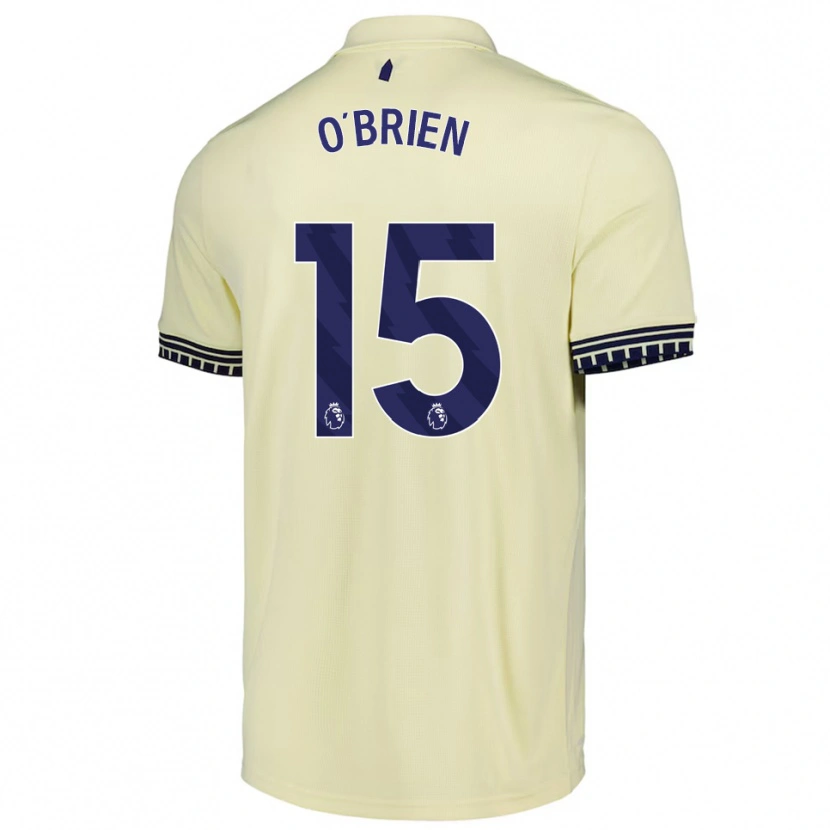 Danxen Męski Jake O'brien #15 Złamana Biel Czarny Wyjazdowa Koszulka 2025/26 Koszulki Klubowe