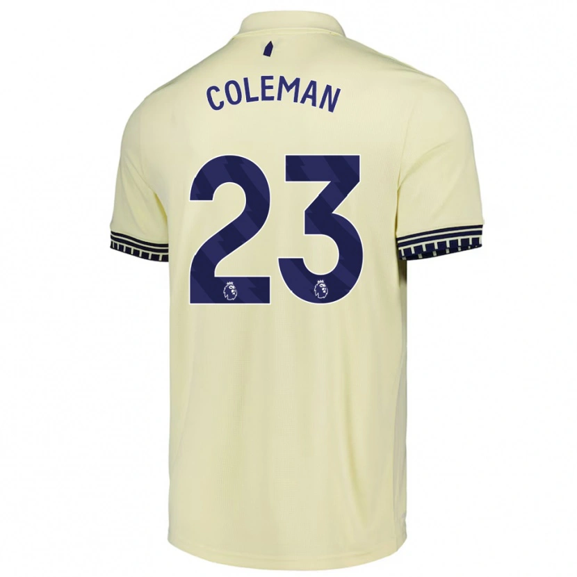 Danxen Męski Séamus Coleman #23 Złamana Biel Czarny Wyjazdowa Koszulka 2025/26 Koszulki Klubowe