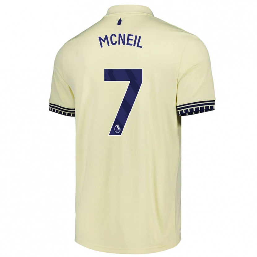 Danxen Męski Dwight Mcneil #7 Złamana Biel Czarny Wyjazdowa Koszulka 2025/26 Koszulki Klubowe
