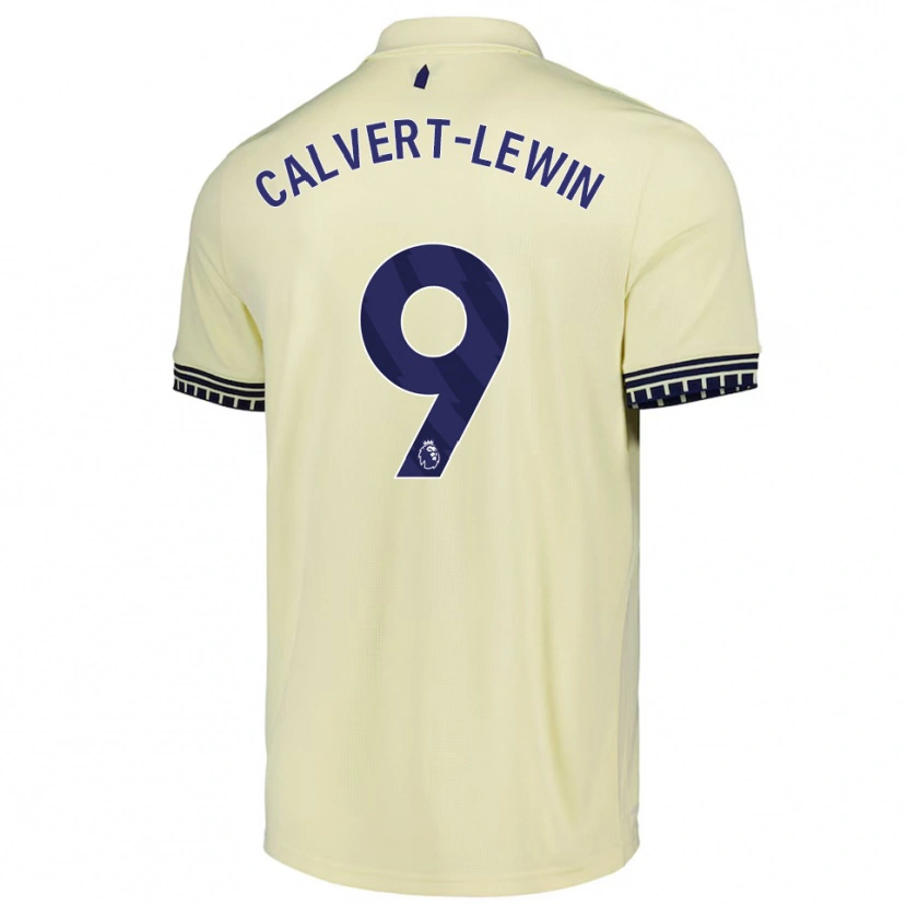 Danxen Męski Dominic Calvert-Lewin #9 Złamana Biel Czarny Wyjazdowa Koszulka 2025/26 Koszulki Klubowe