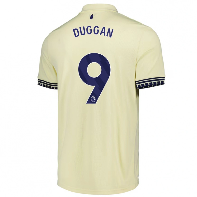 Danxen Męski Toni Duggan #9 Złamana Biel Czarny Wyjazdowa Koszulka 2025/26 Koszulki Klubowe