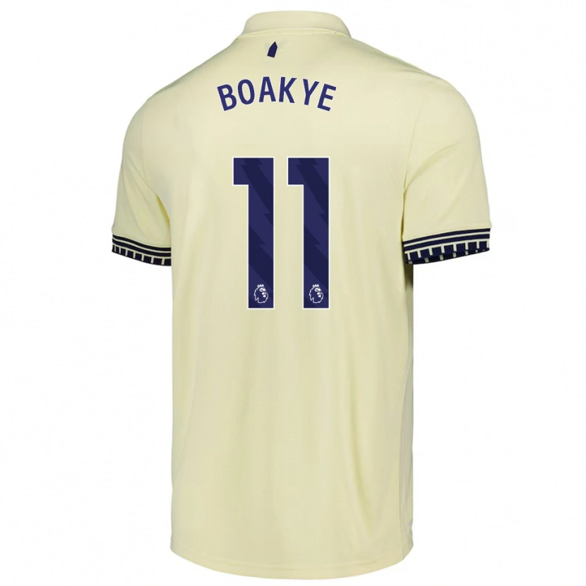 Danxen Męski Kingsford Boakye #11 Złamana Biel Czarny Wyjazdowa Koszulka 2025/26 Koszulki Klubowe