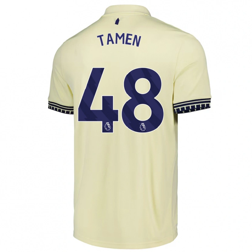 Danxen Męski William Tamen #48 Złamana Biel Czarny Wyjazdowa Koszulka 2025/26 Koszulki Klubowe