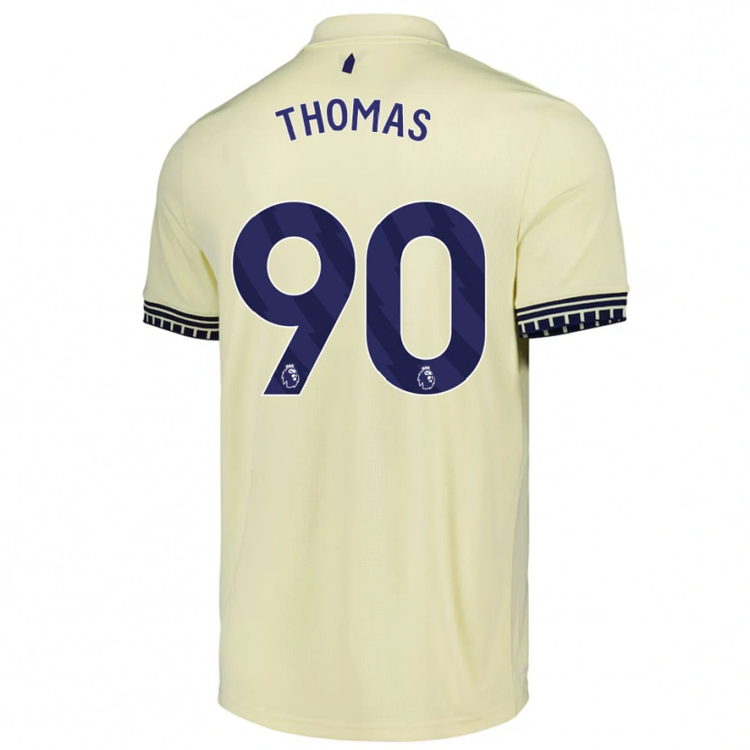 Danxen Męski Aled Thomas #90 Złamana Biel Czarny Wyjazdowa Koszulka 2025/26 Koszulki Klubowe