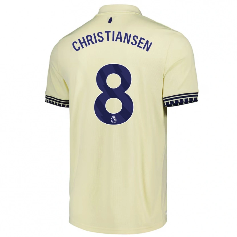 Danxen Męski Izzy Christiansen #8 Złamana Biel Czarny Wyjazdowa Koszulka 2025/26 Koszulki Klubowe