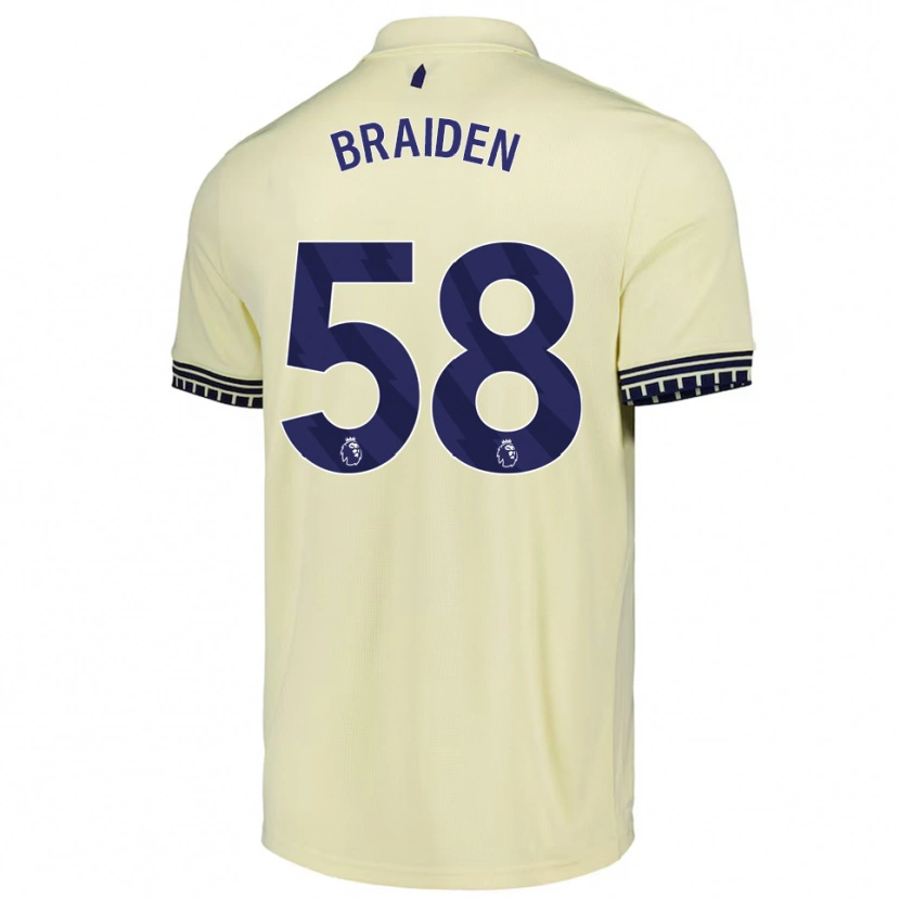 Danxen Męski Braiden Graham #58 Złamana Biel Czarny Wyjazdowa Koszulka 2025/26 Koszulki Klubowe