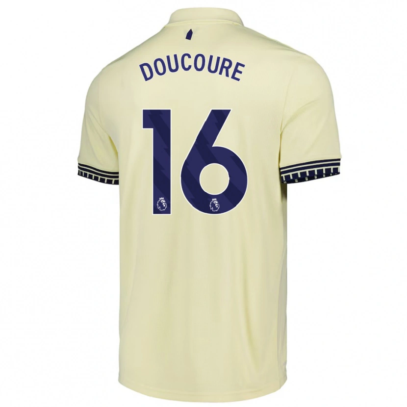 Danxen Męski Abdoulaye Doucoure #16 Złamana Biel Czarny Wyjazdowa Koszulka 2025/26 Koszulki Klubowe