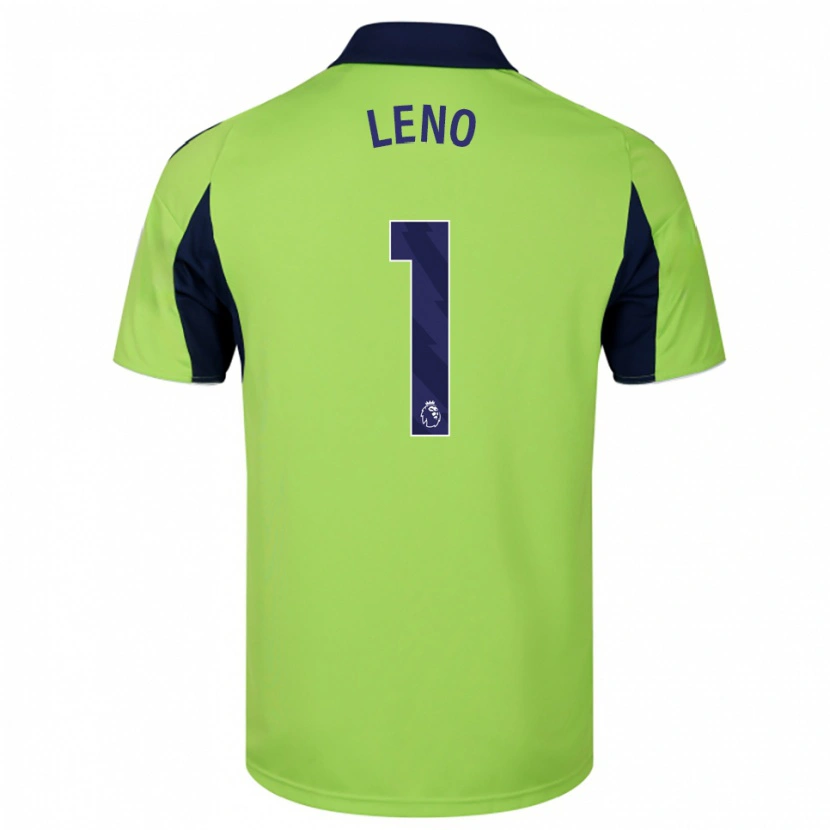 Danxen Męski Bernd Leno #1 Zielono-Granatowo-Biały Wyjazdowa Koszulka 2025/26 Koszulki Klubowe