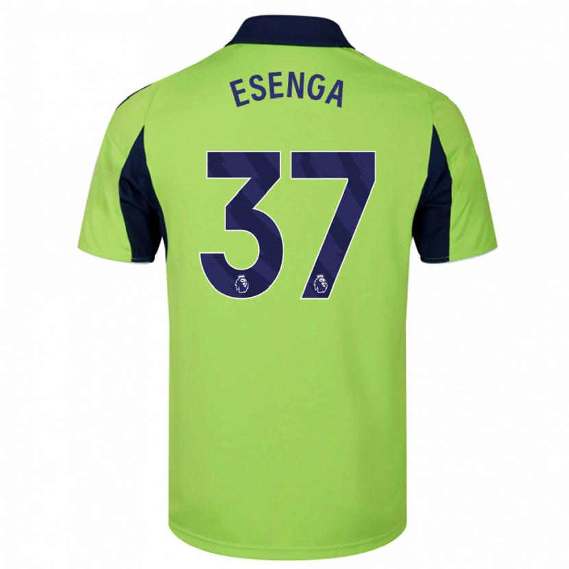 Danxen Męski Jonathan Esenga #37 Zielono-Granatowo-Biały Wyjazdowa Koszulka 2025/26 Koszulki Klubowe