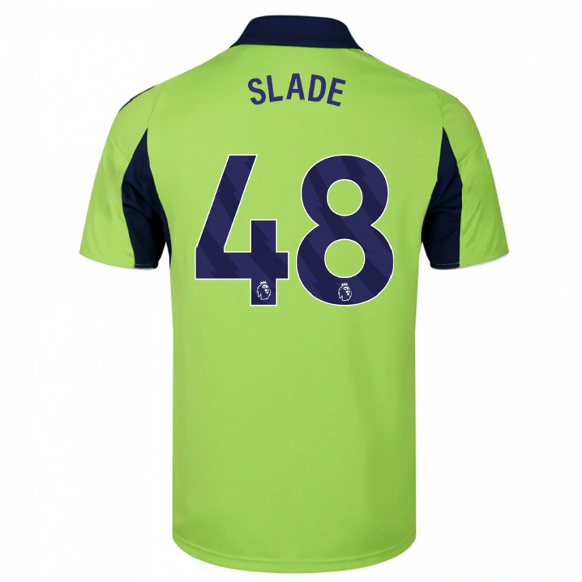 Danxen Męski Bradley Slade #48 Zielono-Granatowo-Biały Wyjazdowa Koszulka 2025/26 Koszulki Klubowe