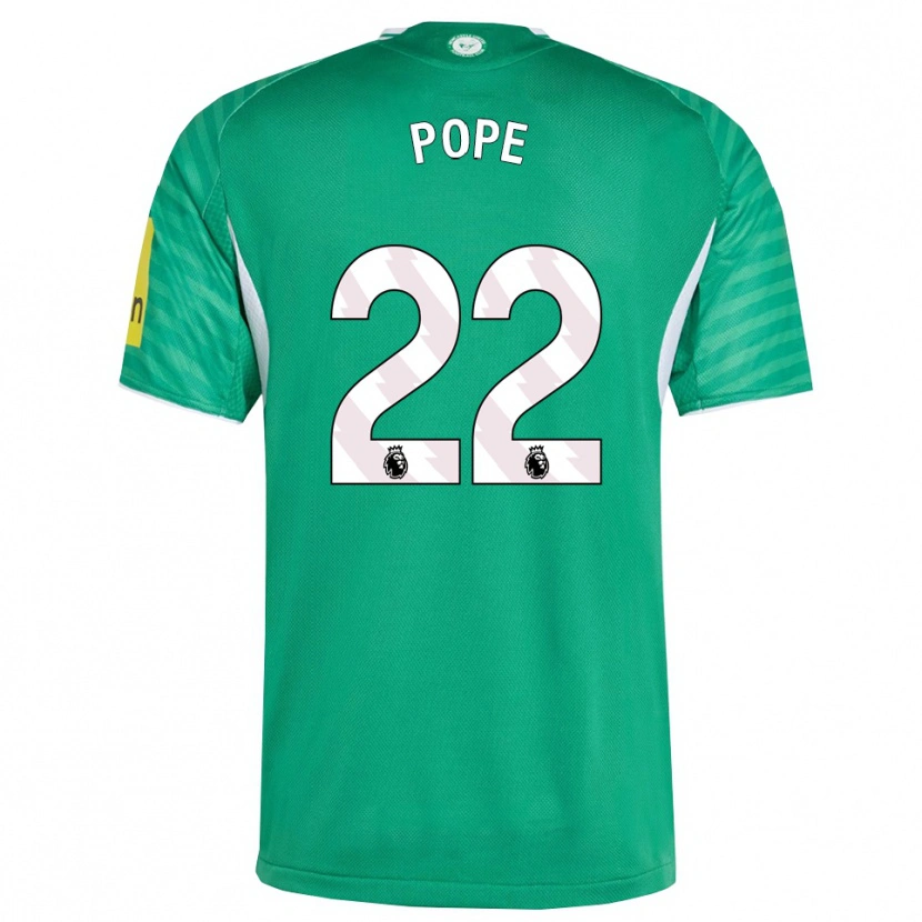 Danxen Męski Nick Pope #22 Zielono-Biały Wyjazdowa Koszulka 2025/26 Koszulki Klubowe