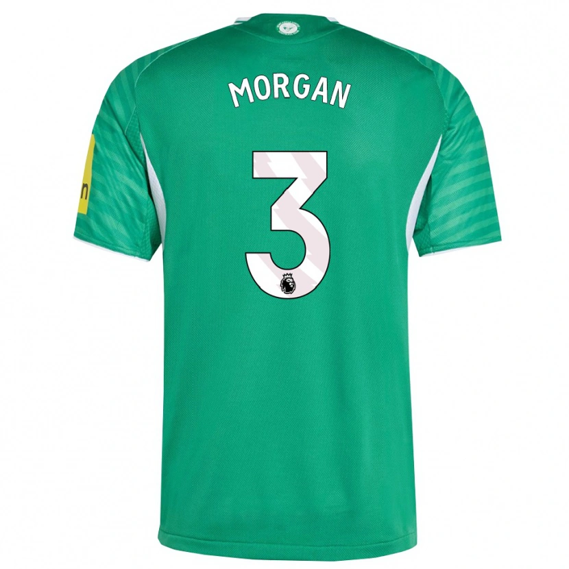 Danxen Męski Noah Morgan #3 Zielono-Biały Wyjazdowa Koszulka 2025/26 Koszulki Klubowe