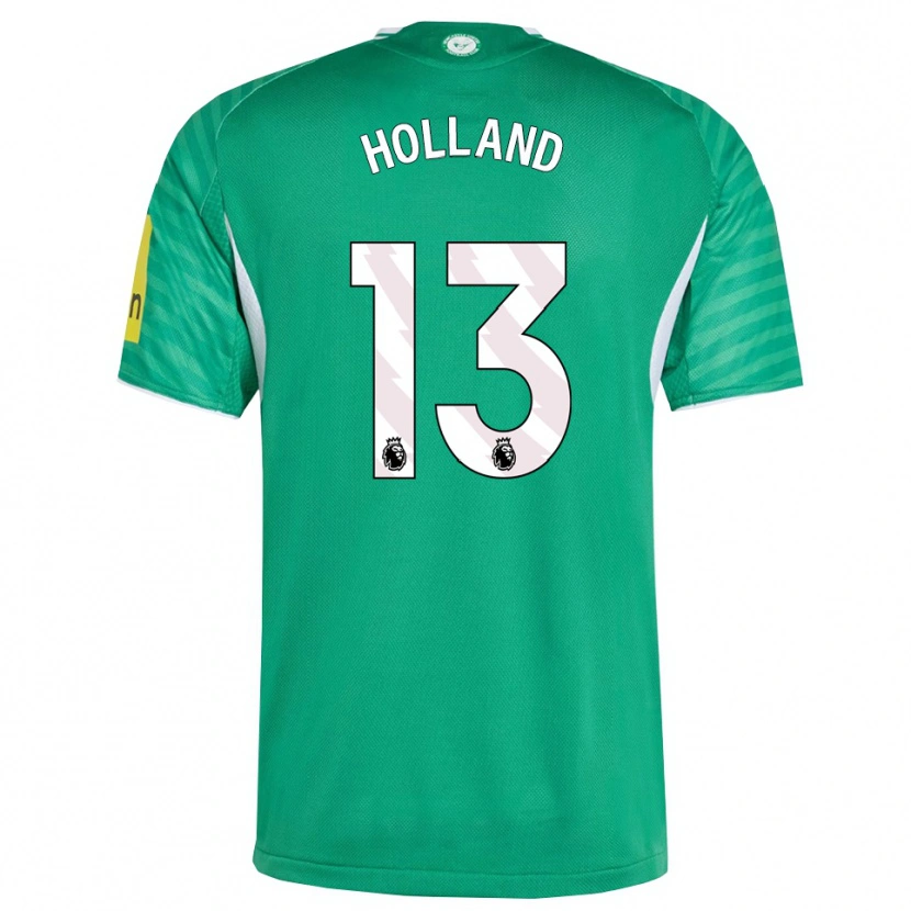 Danxen Męski Oliver Holland #13 Zielono-Biały Wyjazdowa Koszulka 2025/26 Koszulki Klubowe