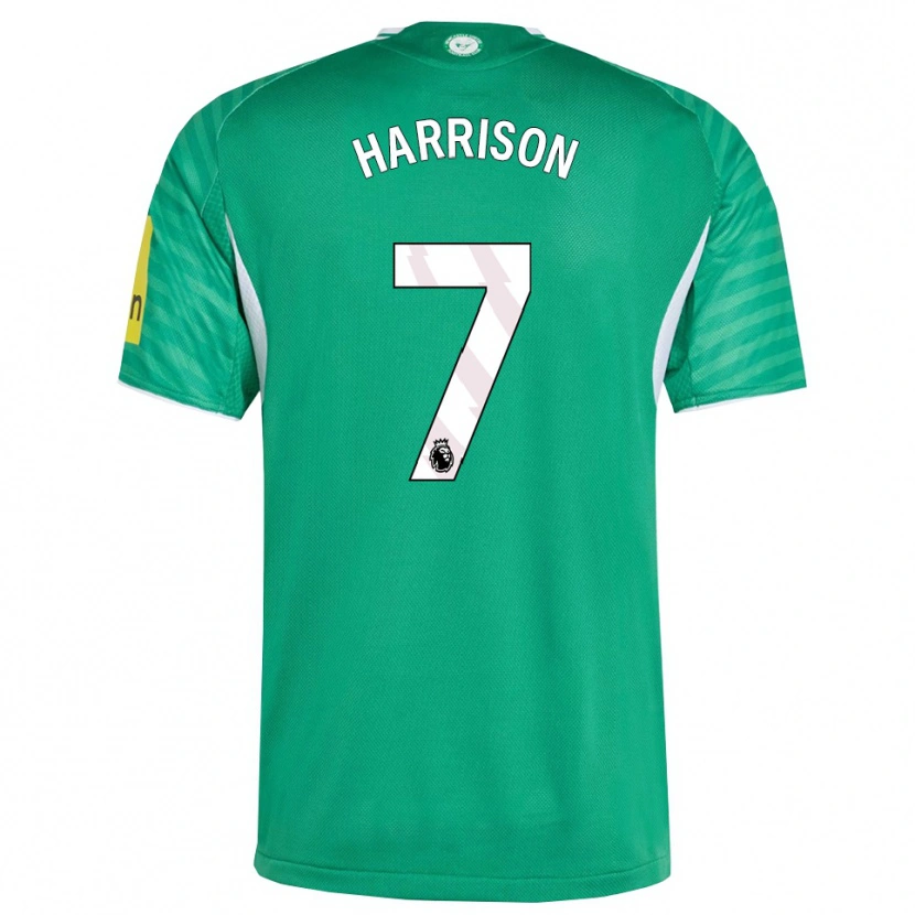 Danxen Męski Alfie Harrison #7 Zielono-Biały Wyjazdowa Koszulka 2025/26 Koszulki Klubowe