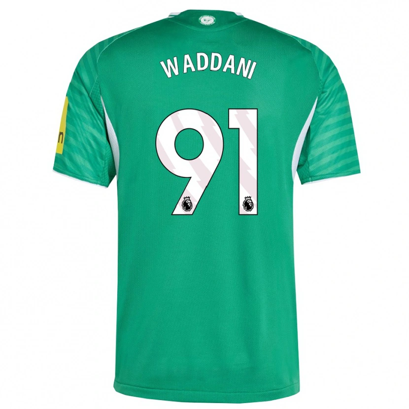 Danxen Męski Mohamed Waddani #91 Zielono-Biały Wyjazdowa Koszulka 2025/26 Koszulki Klubowe