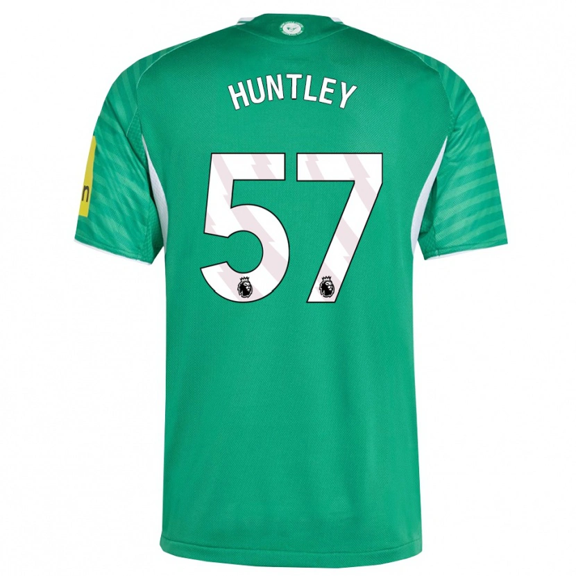 Danxen Męski James Huntley #57 Zielono-Biały Wyjazdowa Koszulka 2025/26 Koszulki Klubowe