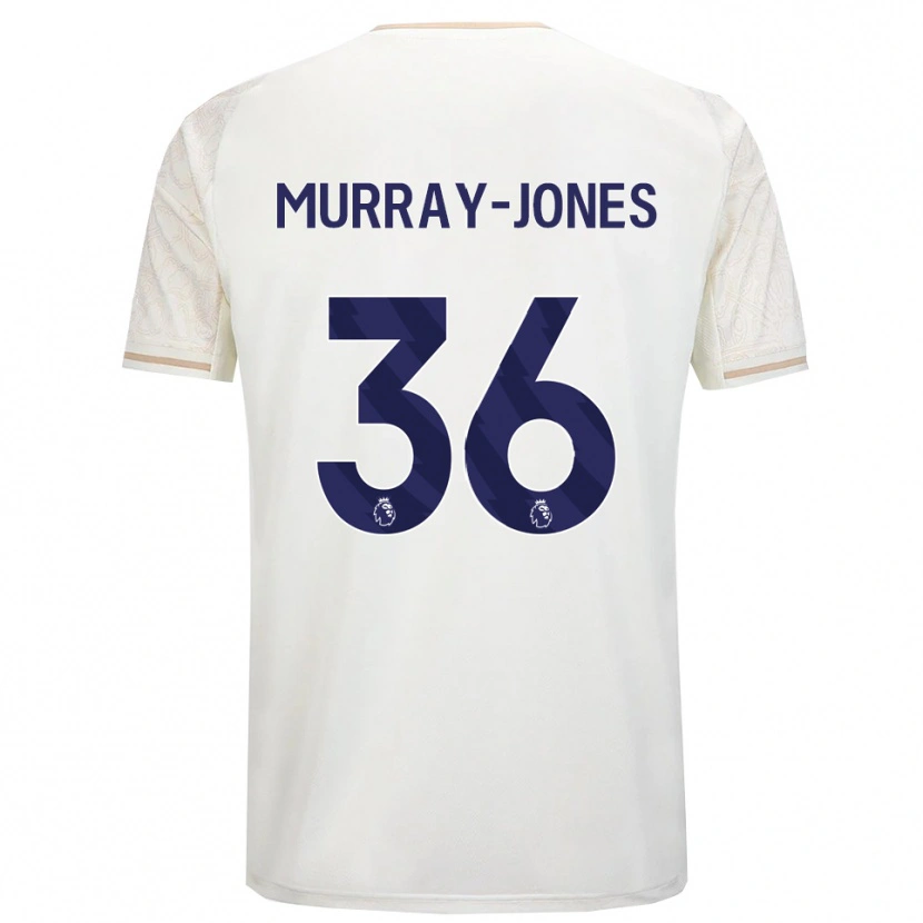 Danxen Męski George Murray-Jones #36 Złamana Biel Czarny Wyjazdowa Koszulka 2025/26 Koszulki Klubowe
