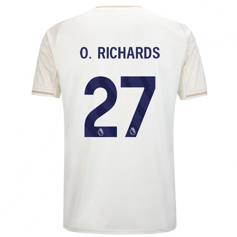 Danxen Męski Omar Richards #27 Złamana Biel Czarny Wyjazdowa Koszulka 2025/26 Koszulki Klubowe