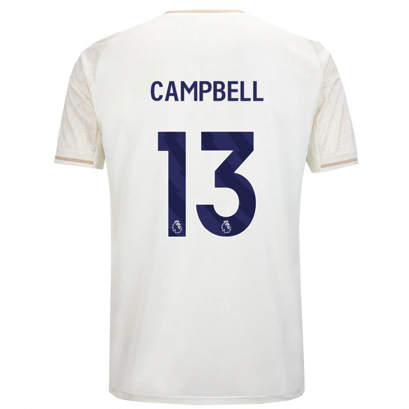 Danxen Męski Luke Campbell #13 Złamana Biel Czarny Wyjazdowa Koszulka 2025/26 Koszulki Klubowe
