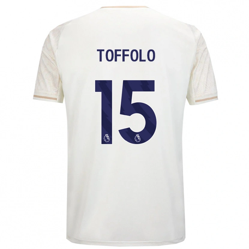 Danxen Męski Harry Toffolo #15 Złamana Biel Czarny Wyjazdowa Koszulka 2025/26 Koszulki Klubowe