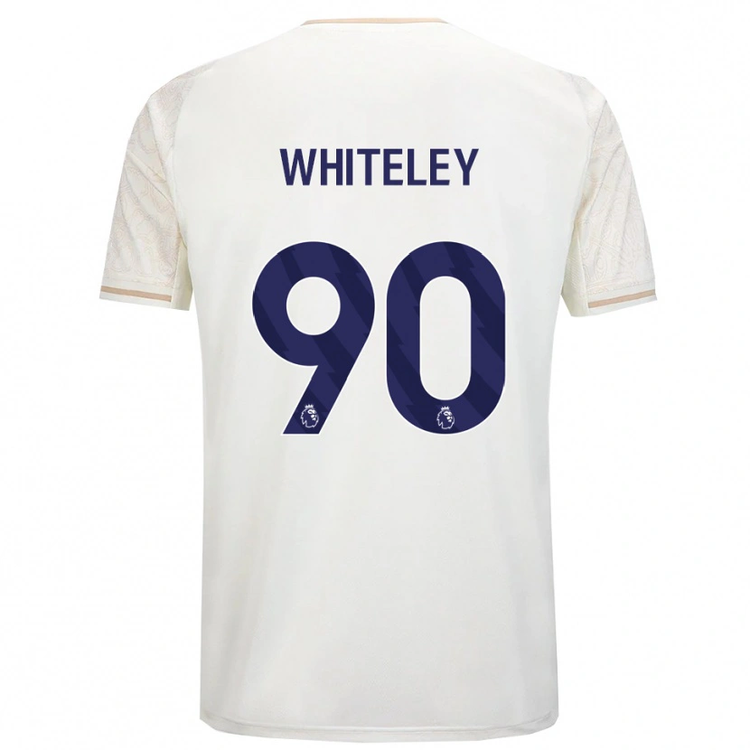 Danxen Męski Jonathan Whiteley #90 Złamana Biel Czarny Wyjazdowa Koszulka 2025/26 Koszulki Klubowe