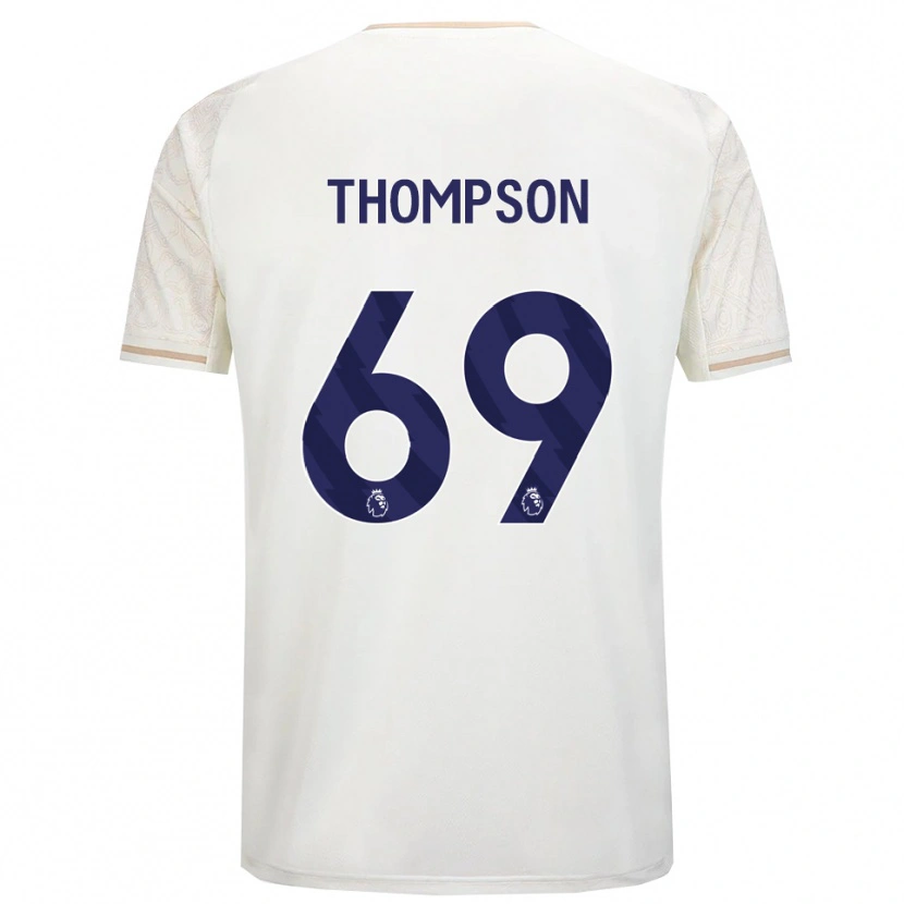 Danxen Męski Kalum Thompson #69 Złamana Biel Czarny Wyjazdowa Koszulka 2025/26 Koszulki Klubowe