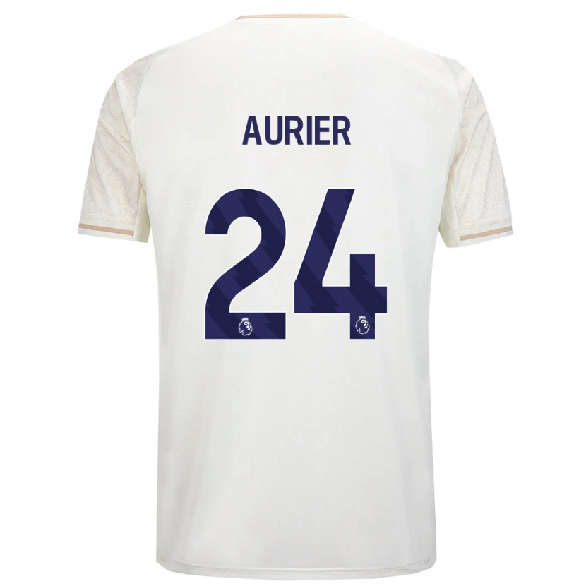 Danxen Męski Serge Aurier #24 Złamana Biel Czarny Wyjazdowa Koszulka 2025/26 Koszulki Klubowe