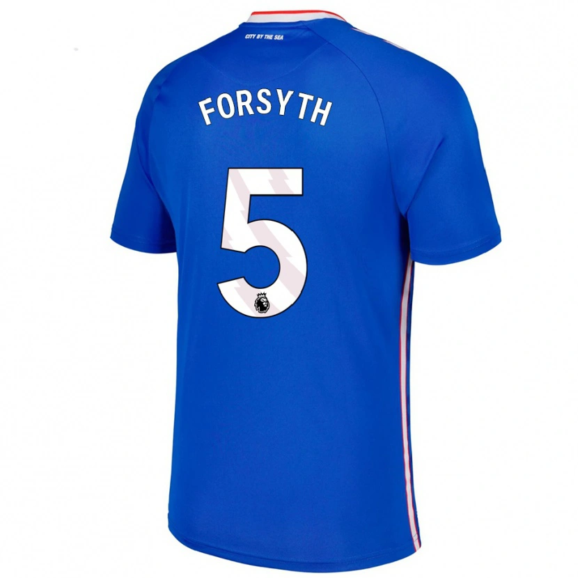 Danxen Męski Charlie Hamilton-Forsyth #5 Niebiesko-Biały Wyjazdowa Koszulka 2025/26 Koszulki Klubowe