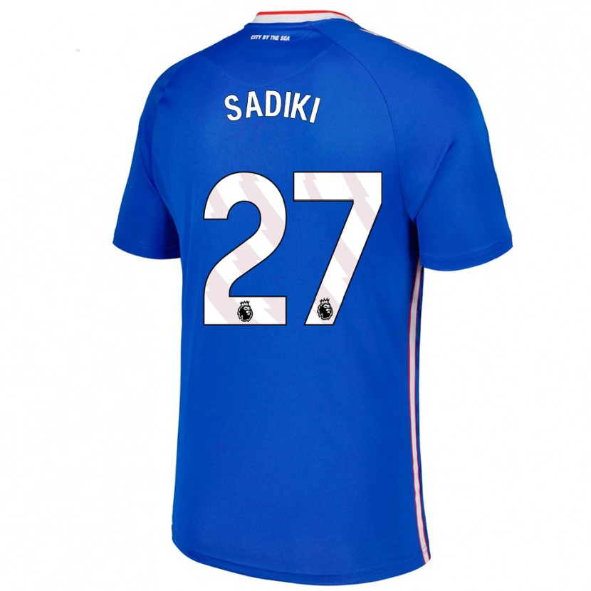 Danxen Męski Noah Sadiki #27 Niebiesko-Biały Wyjazdowa Koszulka 2025/26 Koszulki Klubowe