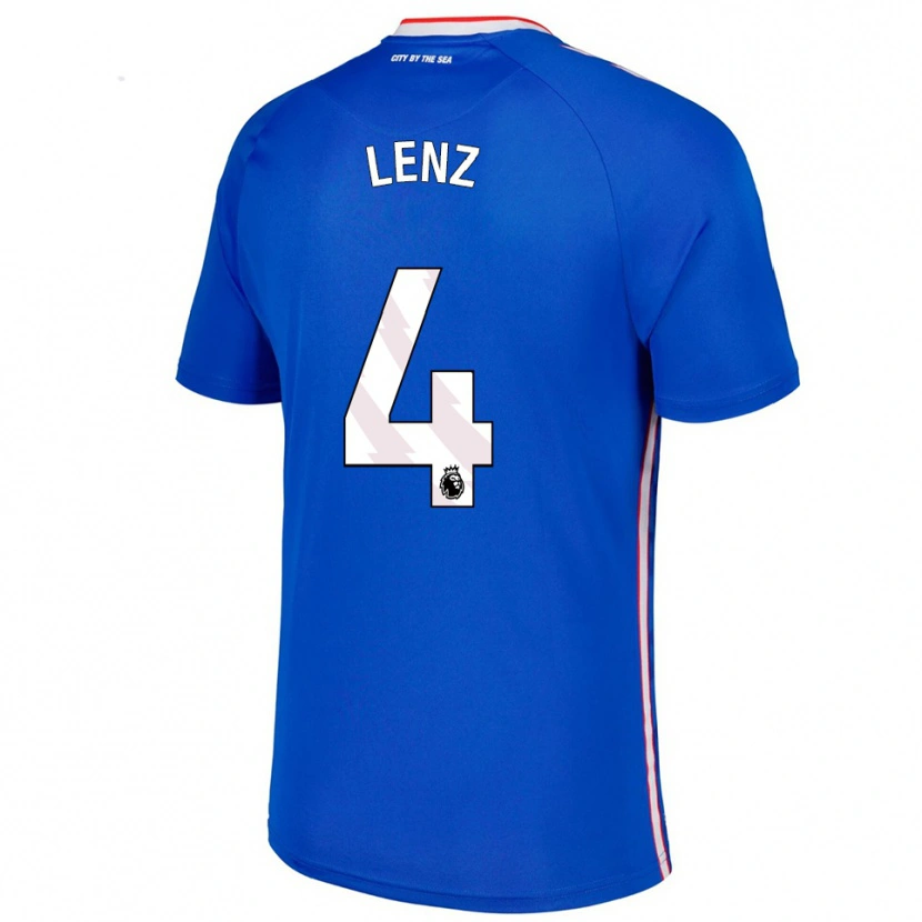 Danxen Męski Elias Lenz #4 Niebiesko-Biały Wyjazdowa Koszulka 2025/26 Koszulki Klubowe