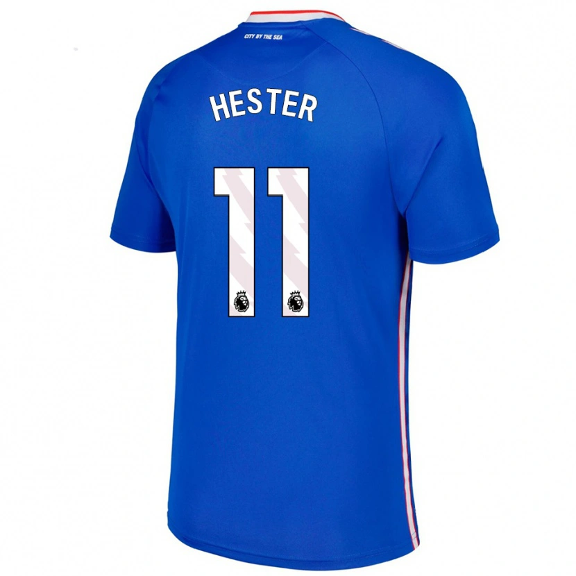 Danxen Męski Bayley Hester #11 Niebiesko-Biały Wyjazdowa Koszulka 2025/26 Koszulki Klubowe