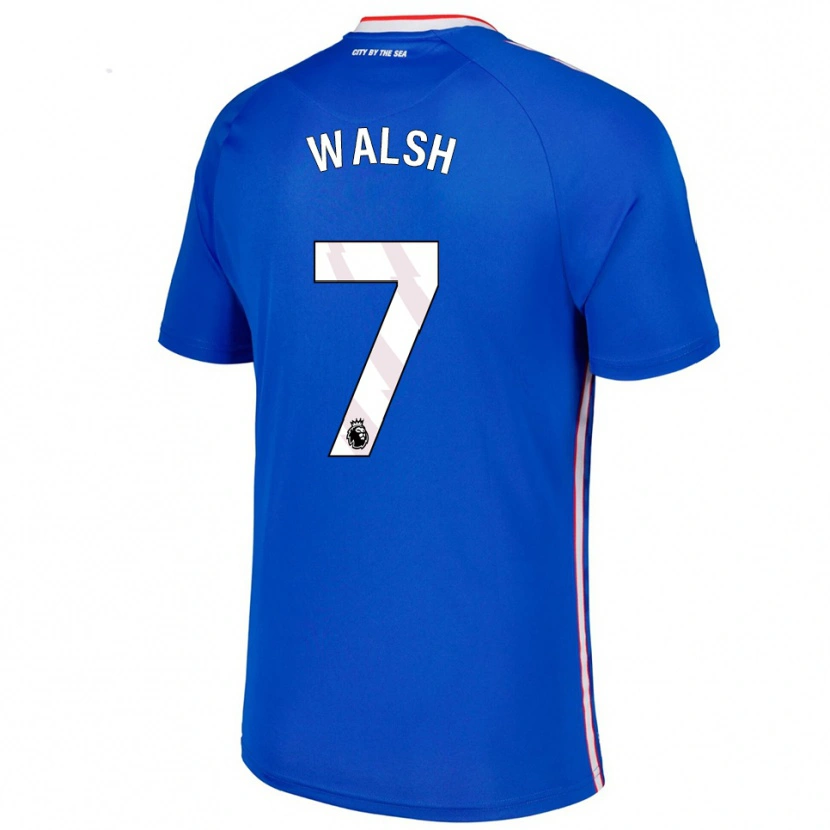 Danxen Męski Rhys Walsh #7 Niebiesko-Biały Wyjazdowa Koszulka 2025/26 Koszulki Klubowe