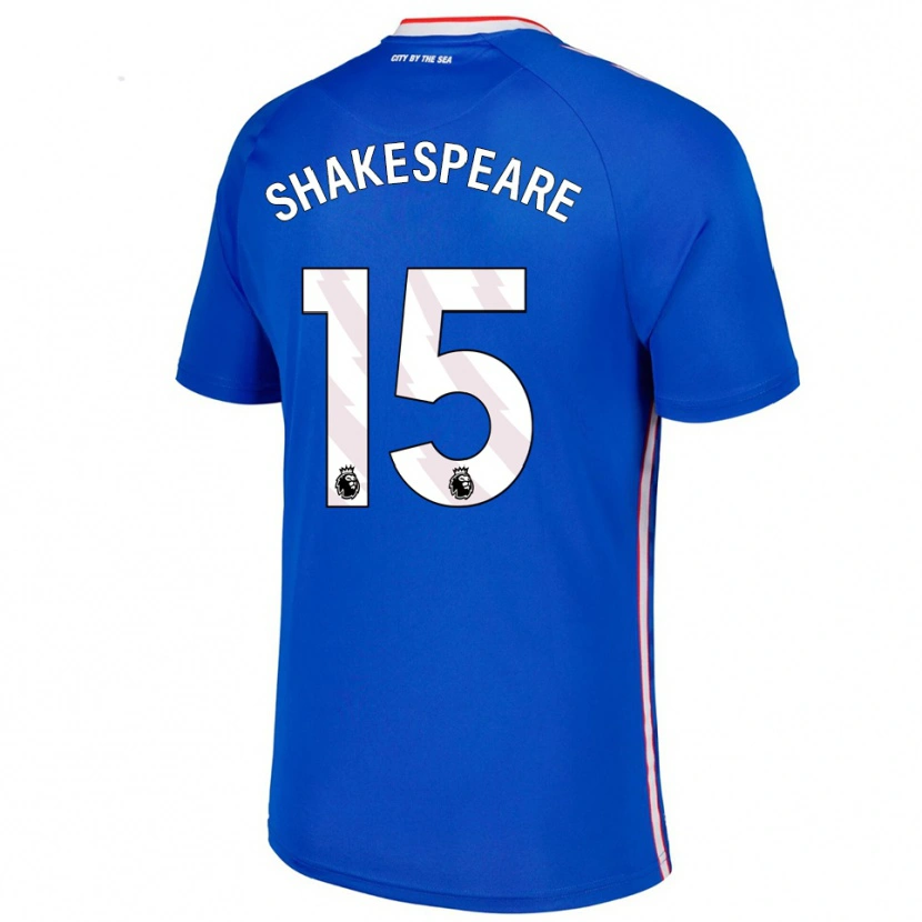 Danxen Męski Caleb Shakespeare #15 Niebiesko-Biały Wyjazdowa Koszulka 2025/26 Koszulki Klubowe