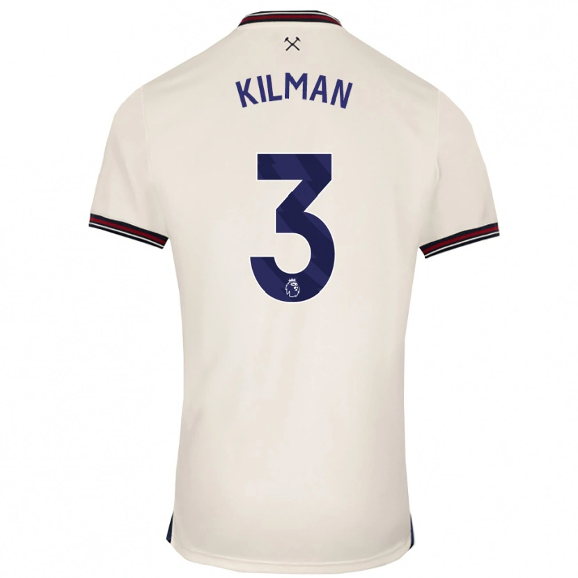 Danxen Męski Maximilian Kilman #3 Złamana Biel Wyjazdowa Koszulka 2025/26 Koszulki Klubowe