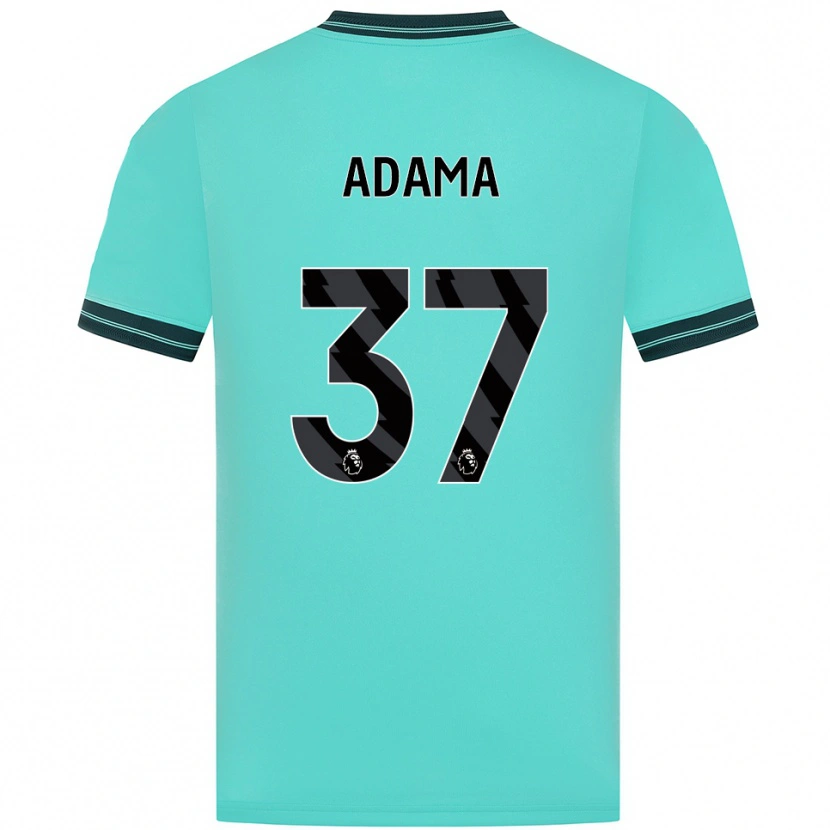 Danxen Męski Adama Traore #37 Błękitno-Zielony Wyjazdowa Koszulka 2025/26 Koszulki Klubowe